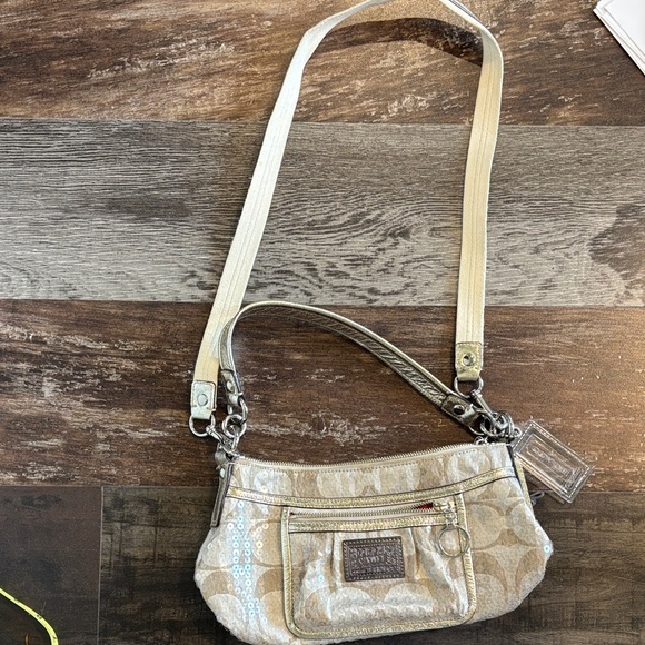 COACH Poppy Sequin Signature Sequin Bag - Picture 1 of 11